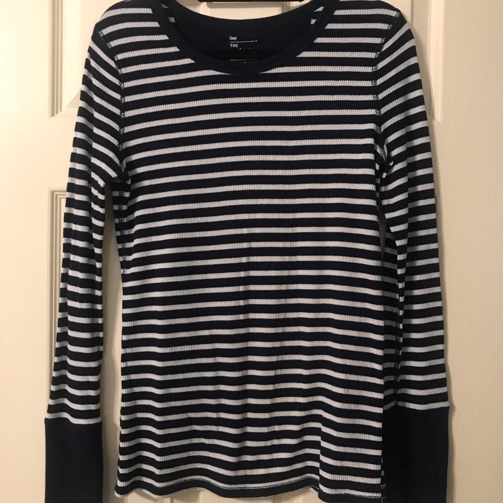 GAP waffle crew long-sleeve shirt